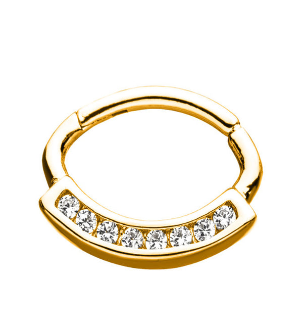 Gold PVD Airy Hinged Segment Ring