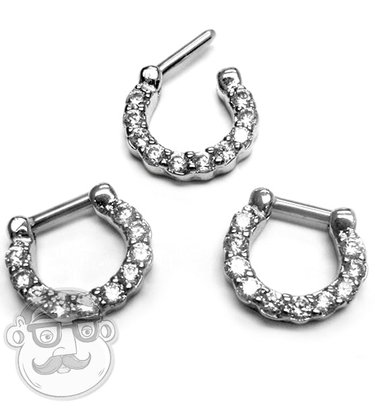 Clear Diamond Septum Clicker