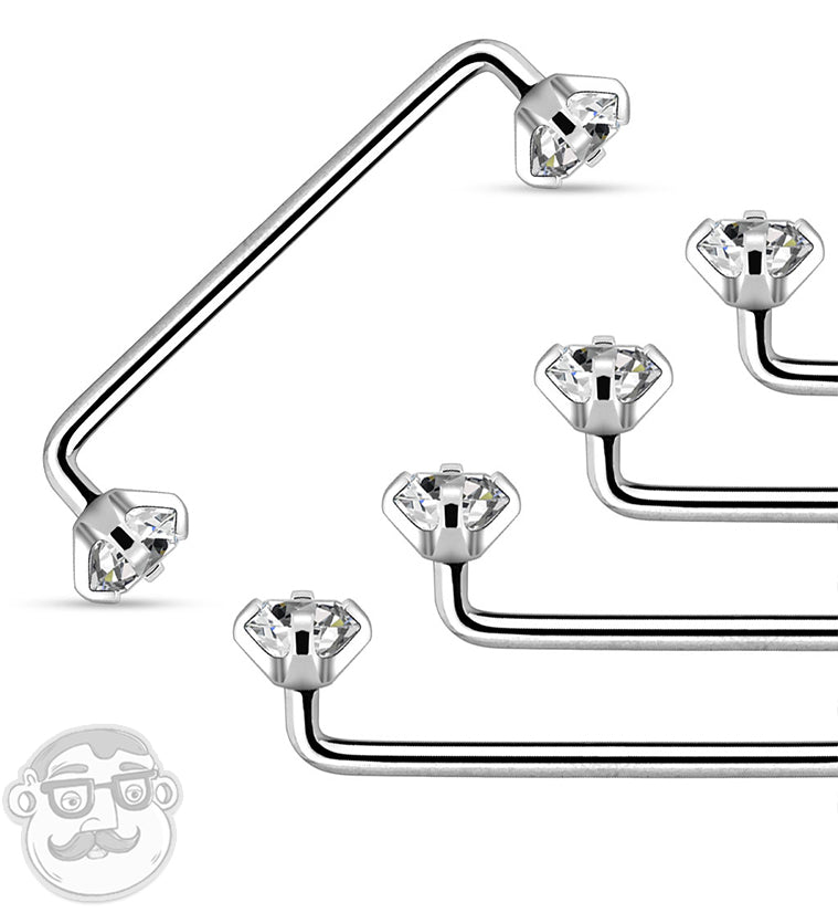 CZ Prong Stainless Steel Internally Threaded Surface Bar
