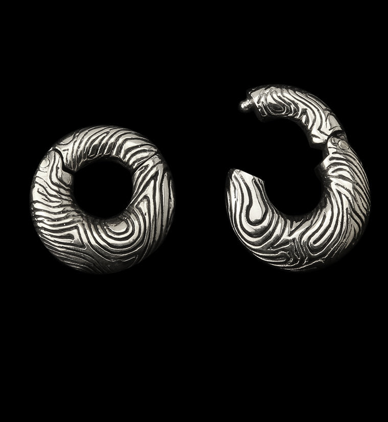 Dab White Brass Hinged Ear Weights