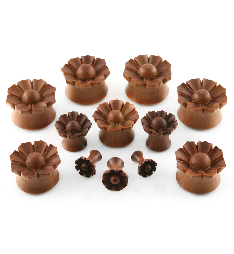 Daisy Flower Wood Plugs