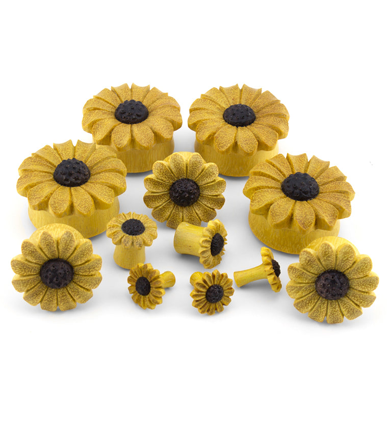 Grand Sunflower Wood Plugs