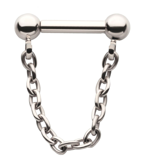 Dangle Chain Threadless Titanium Barbells