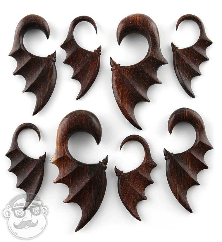 Batwing Dark Tamarind Wooden Spiral Hangers