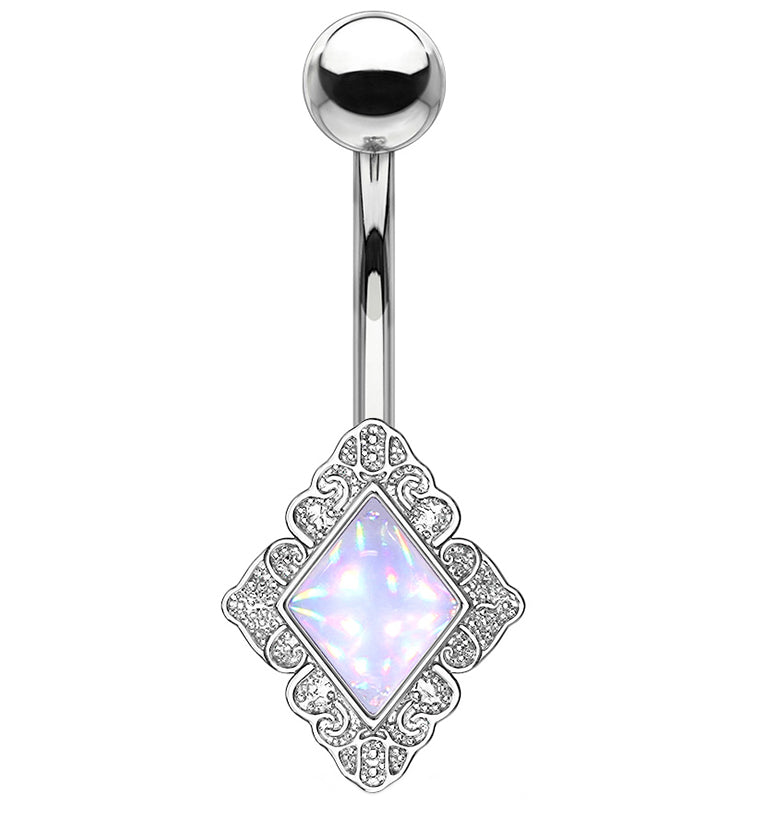 Clear Escent Diamond Belly Button Ring