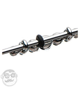 14G Rose Gold PVD CZ Channel Industrial Barbell