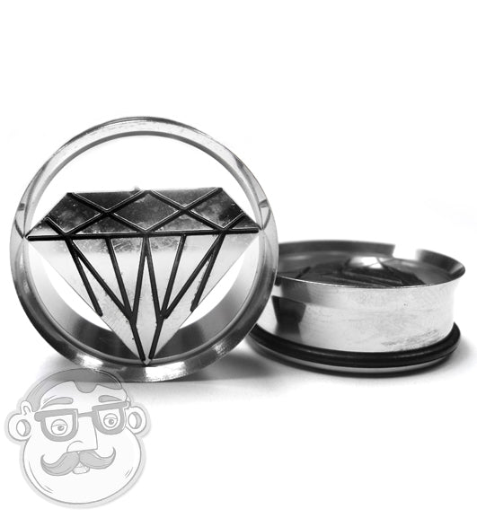 Diamond tunnel earrings Clearance