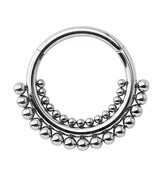 Double Beaded Tier Hinged Segment Ring