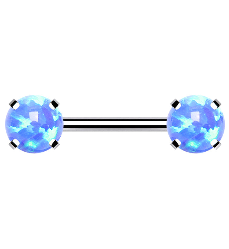Double Blue Opalite Threadless Barbell