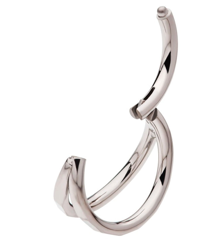 Double Crinkle Titanium Hinged Segment Ring