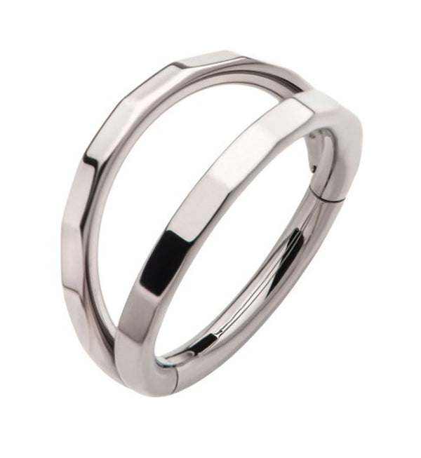 Double Crinkle Titanium Hinged Segment Ring