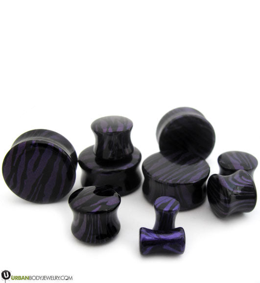 Purple Zebra Print Plugs