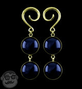 Double Obsidian Stone Hanging Ear Weights