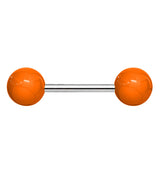 Double Orange Ball Stainless Steel Barbell