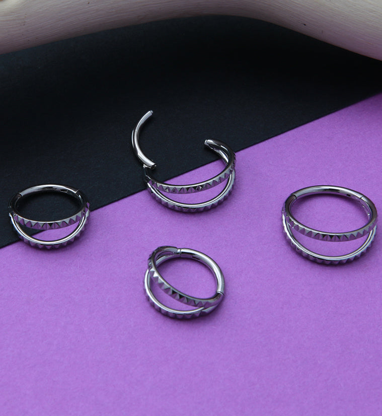 Double Polyhedra Edge Hinged Segment Ring