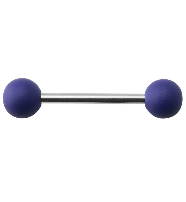 Double Purple Silicon Ball Stainless Steel Barbell