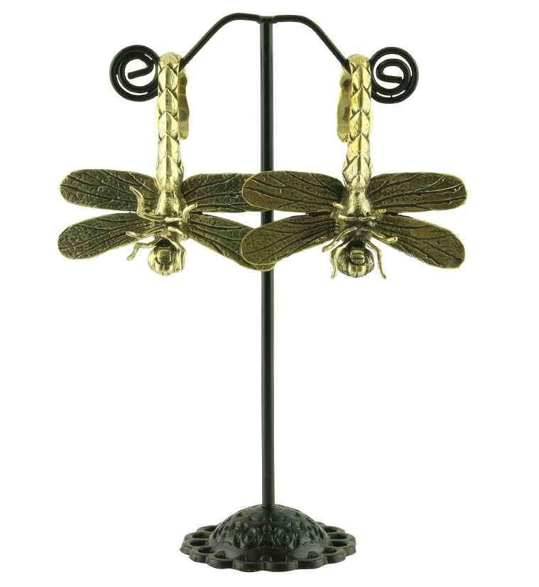 Dragonfly Brass Ear Weights