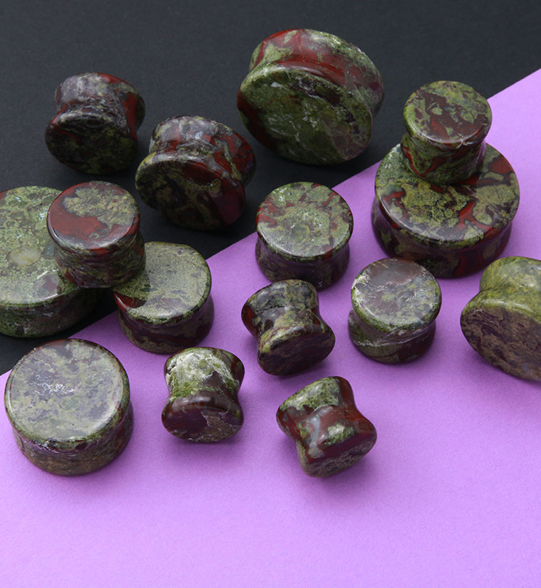 Dragons Blood Jasper Stone Plugs