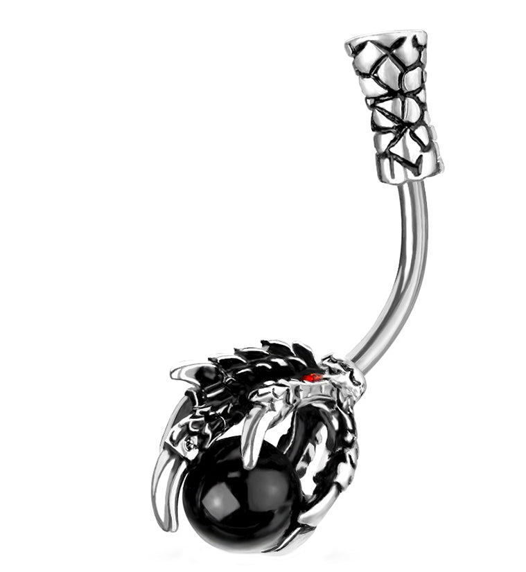 Dragons Claw RedBelly Button Ring