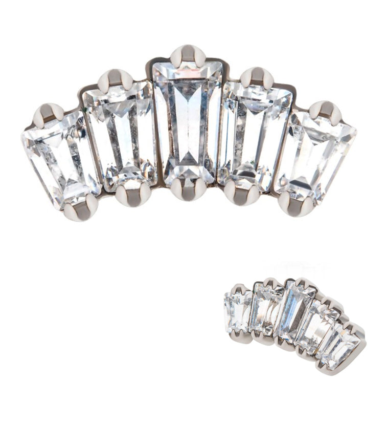 Drape CZ Titanium Threadless Top