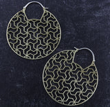 Tessellation Brass Earrings - Weights