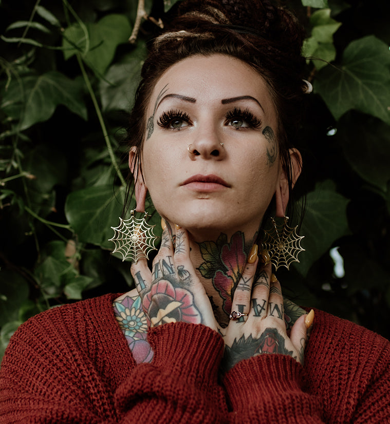 Spiderweb Brass Ear Weights