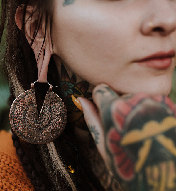 Baroque Copper Ear Weights