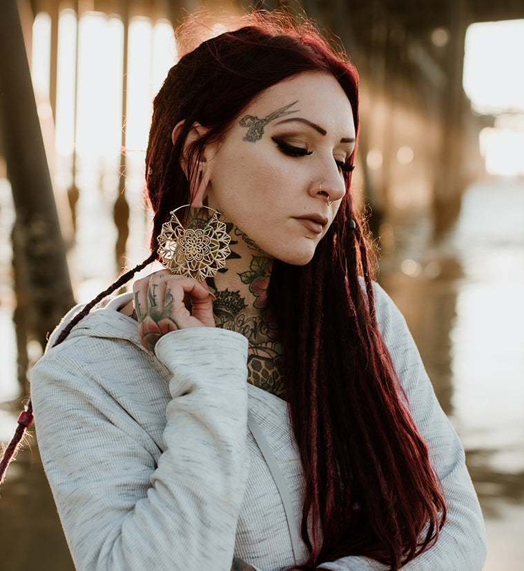 Motley Brass Earrings - Weights