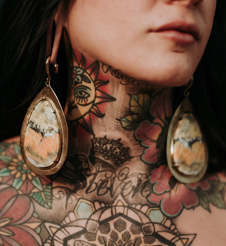 Lament Bumblebee Jasper Stone Ear Weights