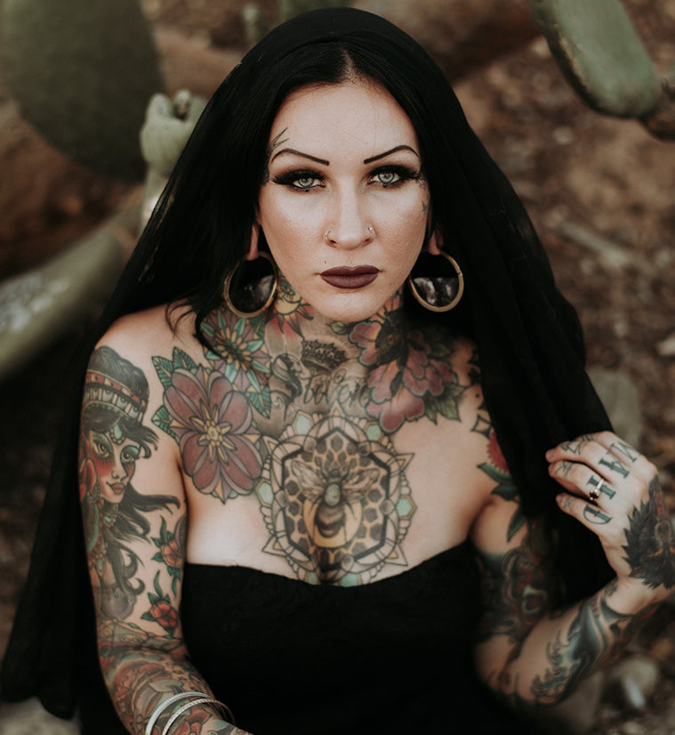 Colure Purple Chalcedony Stone Ear Weights