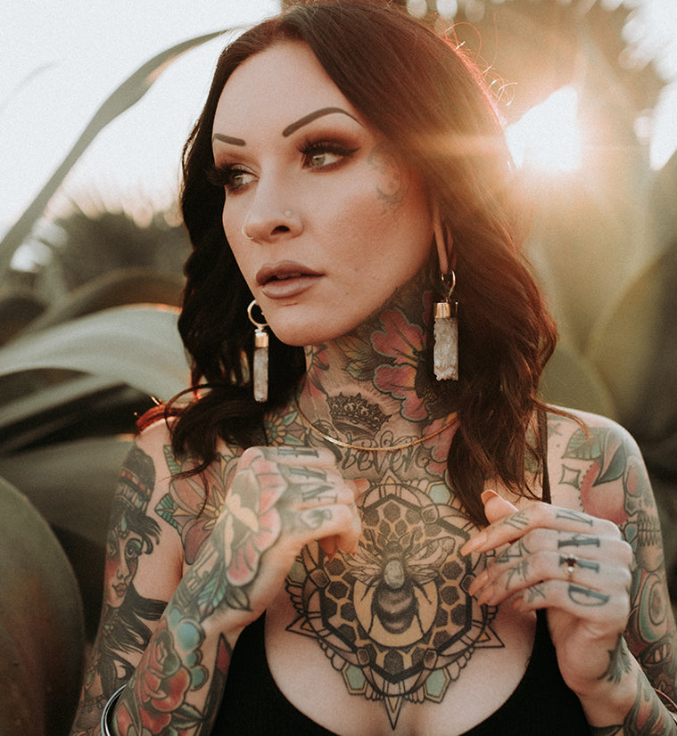 Scantily Amethyst Stone Ear Weights