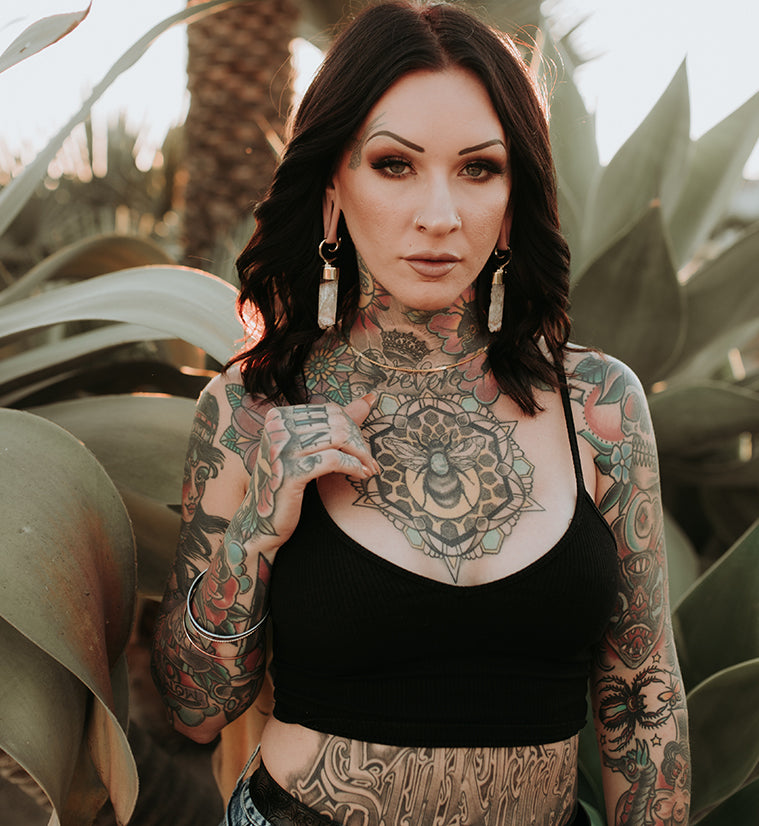 Scantily Amethyst Stone Ear Weights