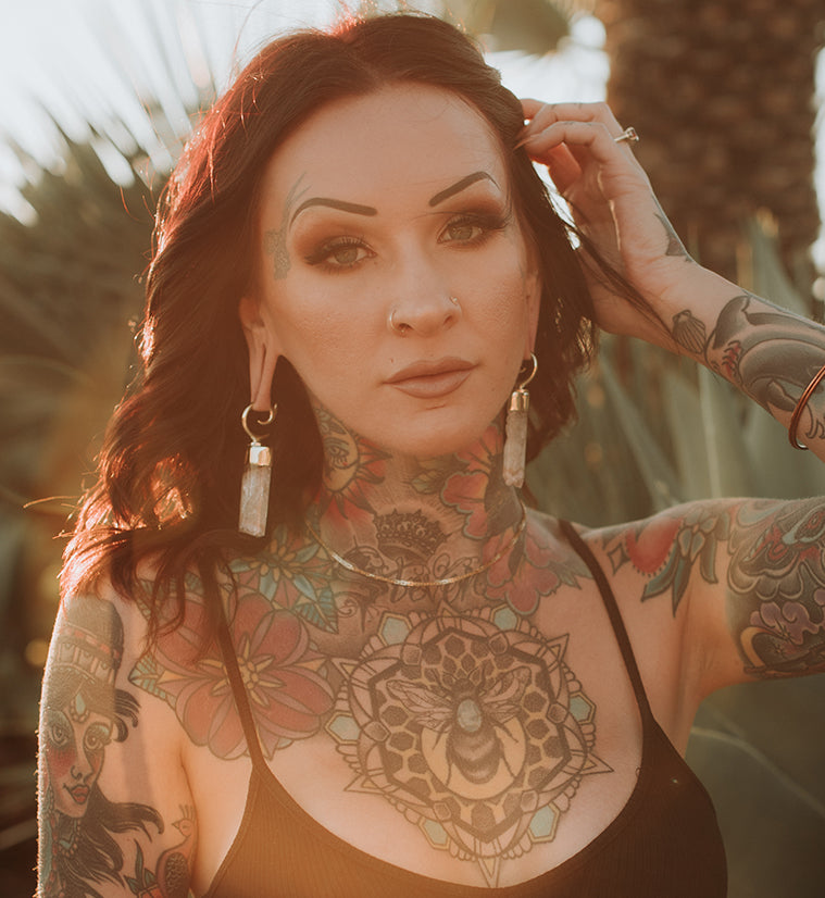 Scantily Amethyst Stone Ear Weights