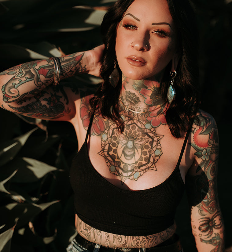 Elliptic Labradorite Stone Ear Weights