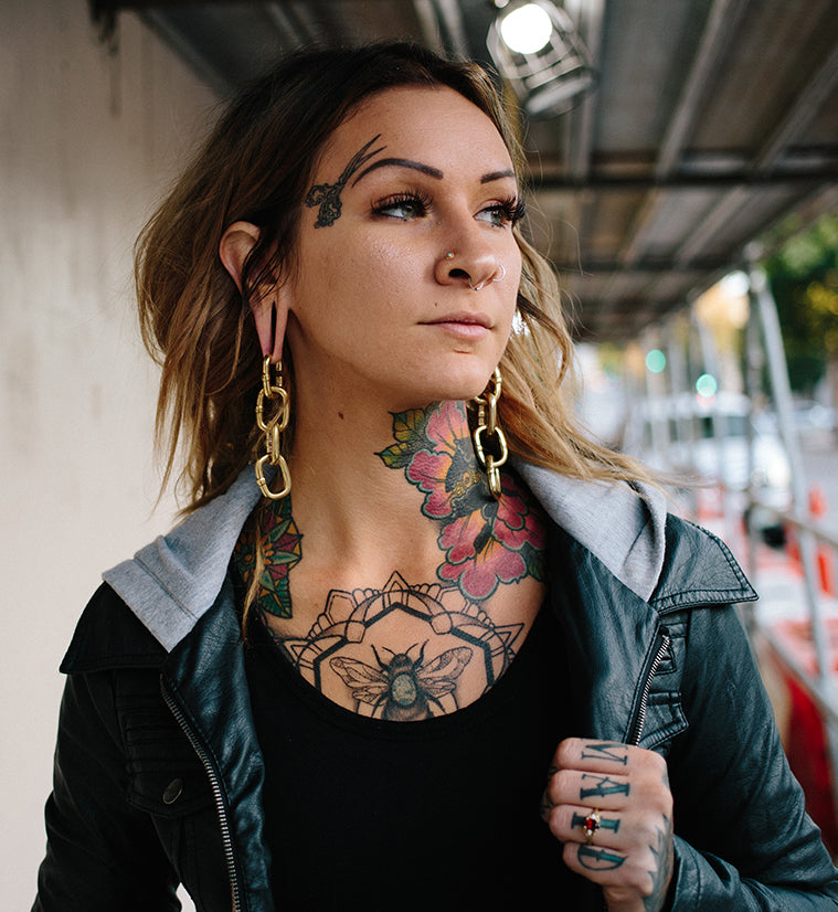 OG Chain Link Brass Ear Weights