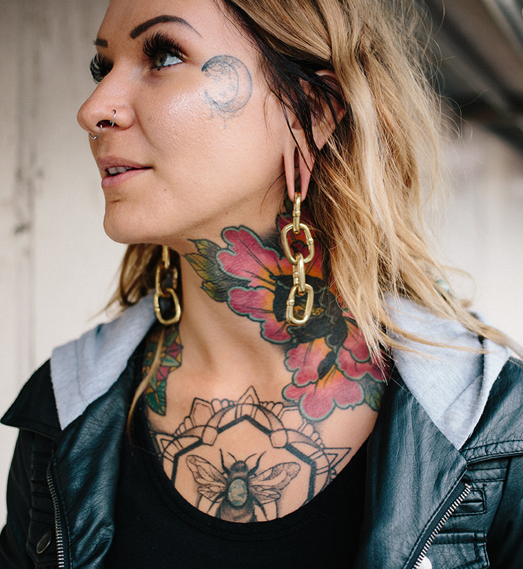 OG Chain Link Brass Ear Weights