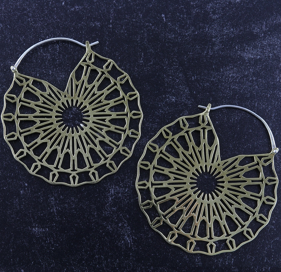 Aerial Brass Earrings - Weights