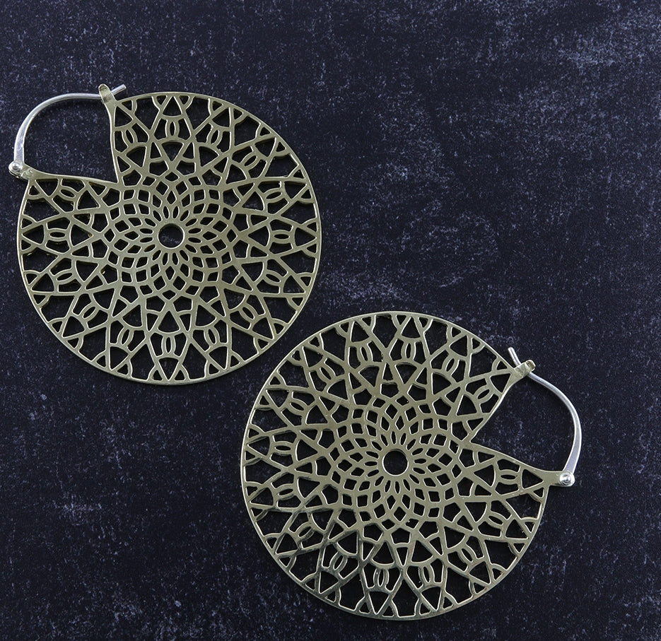 Fiber Brass Earrings / Weights