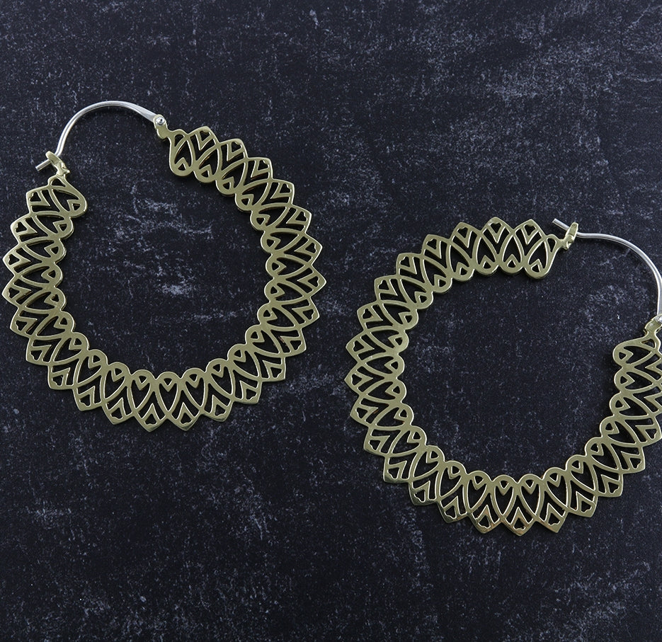 Pity White Brass Earrings / Weights