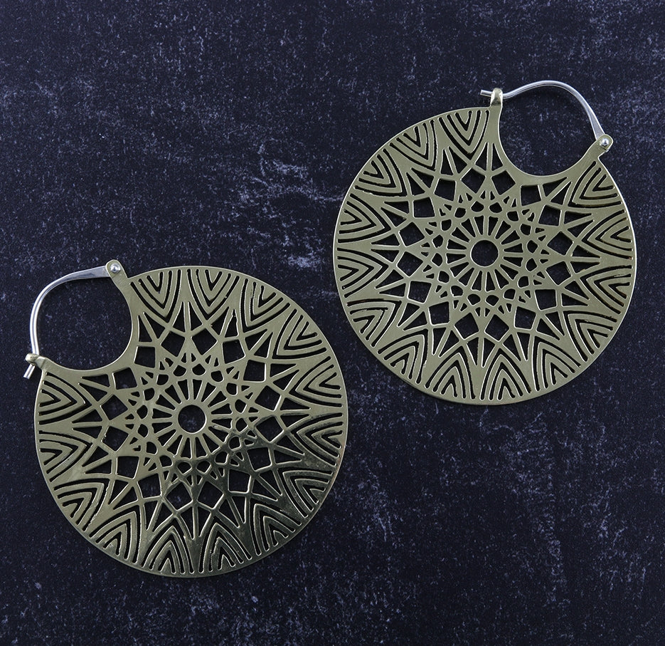 Stellar Brass Earrings - Weights