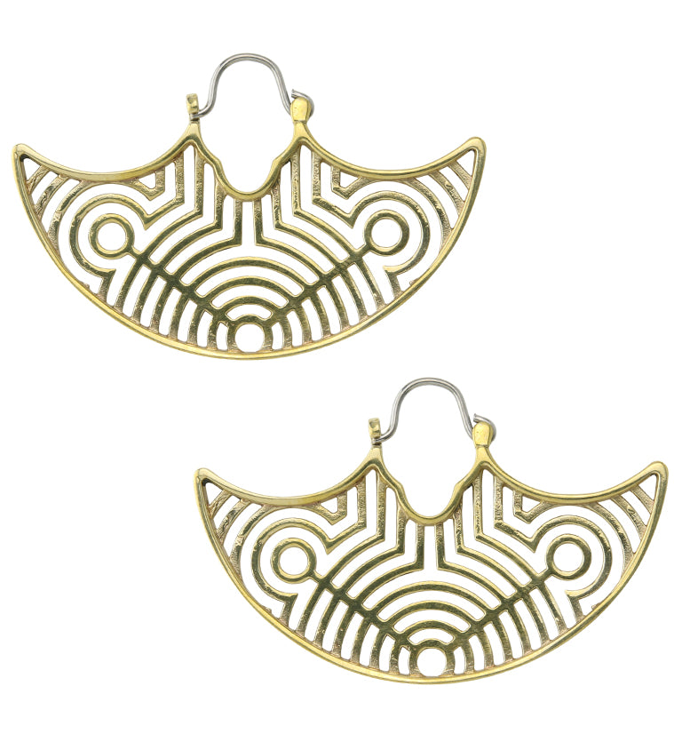 Ecliptic Brass Hangers - Earrings
