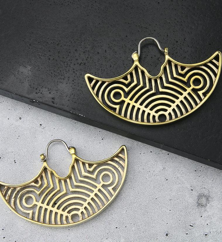 Ecliptic Brass Hangers - Earrings