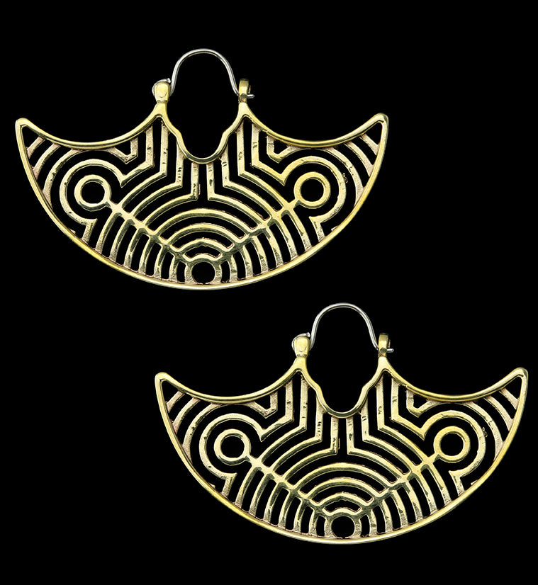 Ecliptic Brass Hangers - Earrings