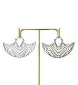 Ecliptic White Brass Hangers - Earrings