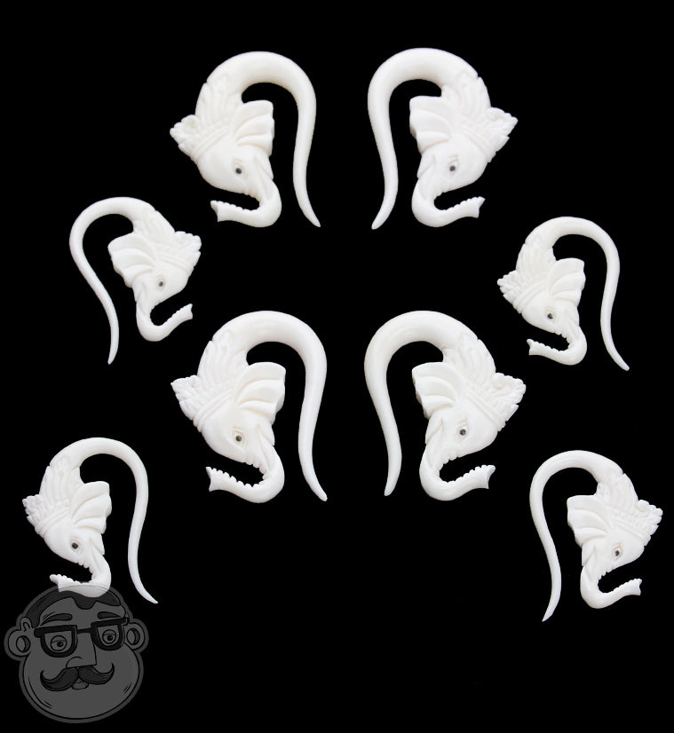 White Elephant Bone Hangers