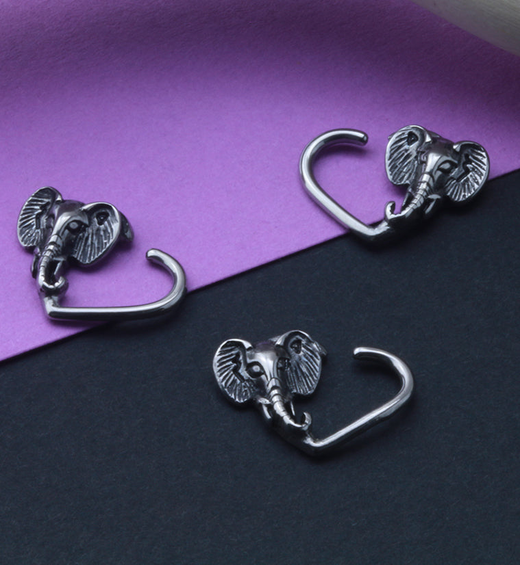 Elephant Hoop Daith Ring