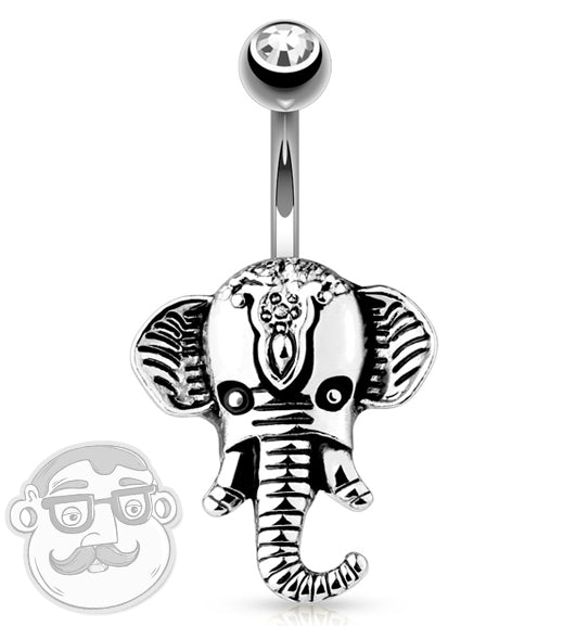 14G Elephant Stainless Steel Belly Button Ring