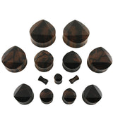Areng Wood Embossed Triangle Plugs