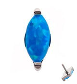 Empress Blue Opalite Threadless Titanium Top