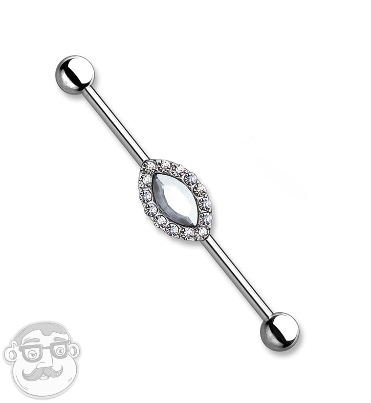 Empress Clear CZ Industrial Barbell